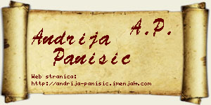 Andrija Panišić vizit kartica